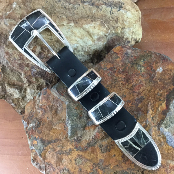 David Rosales Shadow Peak Fancy Inlaid Sterling Silver 1 Ranger Belt