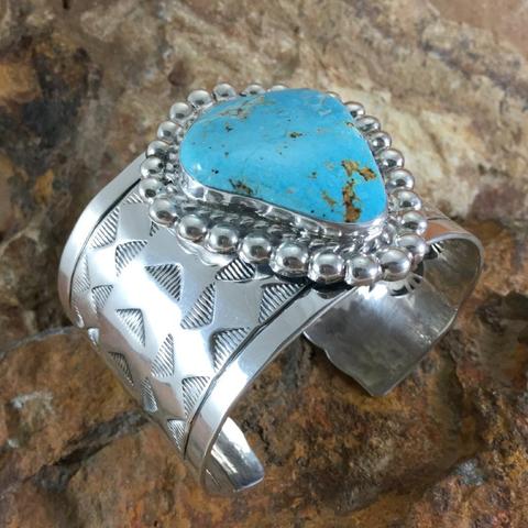 Dry Creek Turquoise Sterling Silver Cuff Bracelet by Billy The Kid