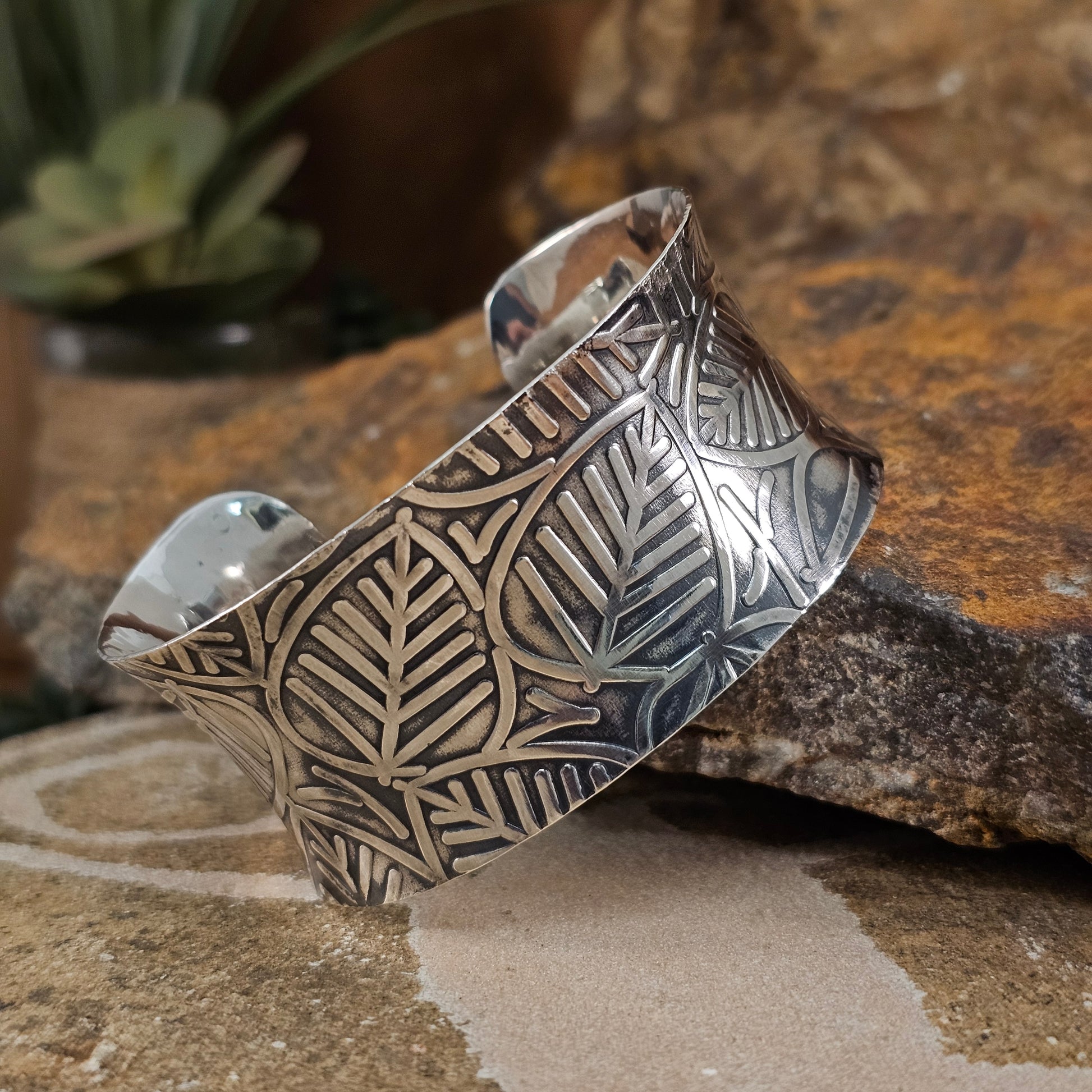 Navajo Sterling Silver Cuff Bracelet by Dave Rosales