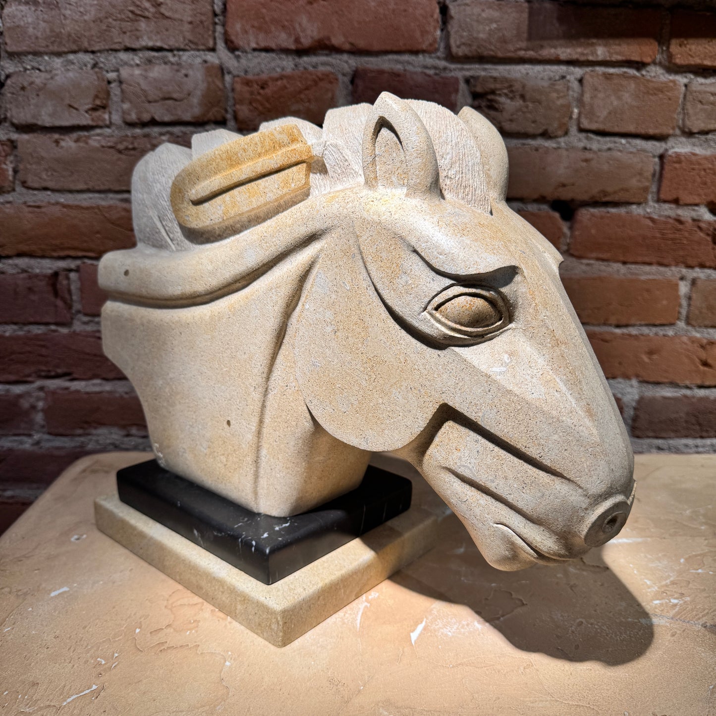 Big Horse Stone Sculpture by Cody Yazzie