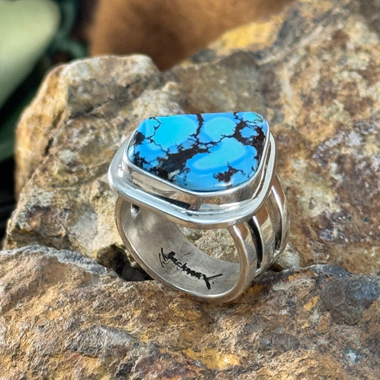 Golden Hill Turquoise Ring by Tommy Jackson - size 10.5