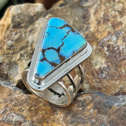 Golden Hill Turquoise Ring by Tommy Jackson - size 10