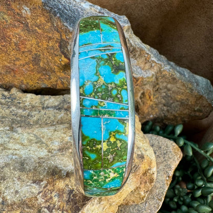 David Rosales Sonoran Gold Inlaid Sterling Silver Bracelet