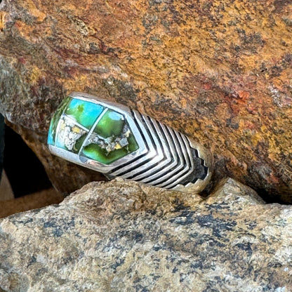 David Rosales Sonoran Gold Inlaid Sterling Silver Ring