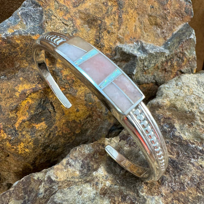 David Rosales Make Me Blush Inlaid Sterling Silver Bracelet