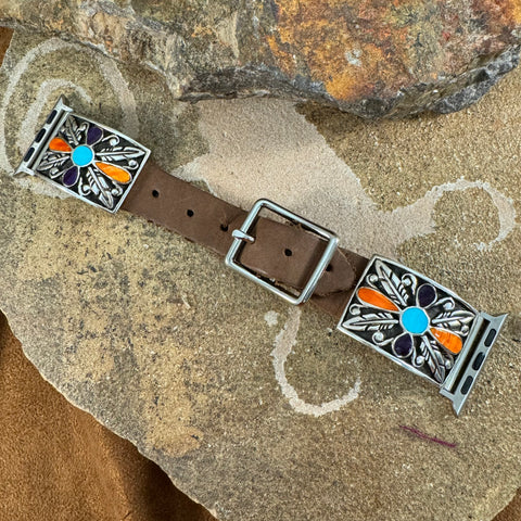 David Rosales Inlaid Sterling Silver Watch Band for Apple Watch