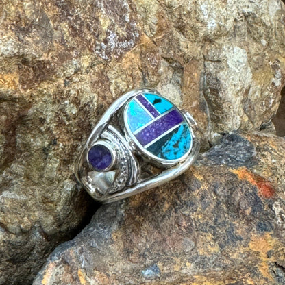 David Rosales Shalako Inlaid Sterling Silver Ring