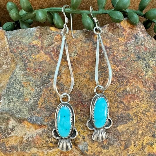 Tyrone Turquoise Sterling Silver Earrings