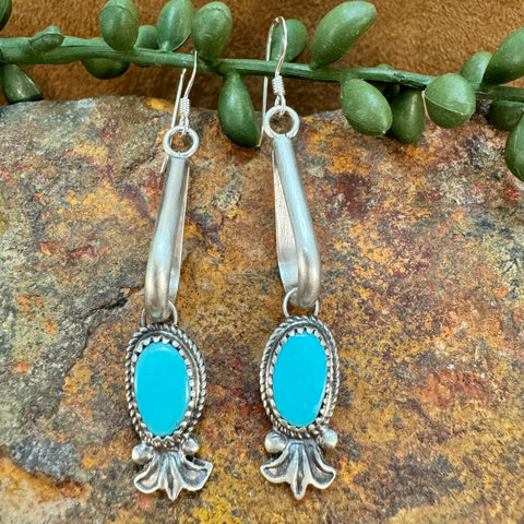 Tyrone Turquoise Sterling Silver Earrings