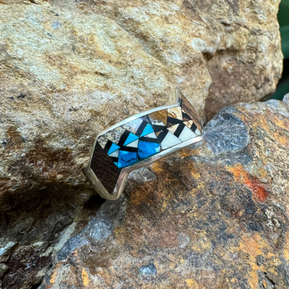 David Rosales Ironwood Inlaid Sterling Silver Ring