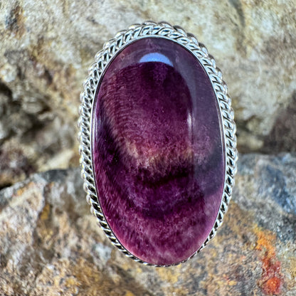 Purple Spiny Oyster Sterling Silver Ring by Artie Yellowhorse Size 6 1/4