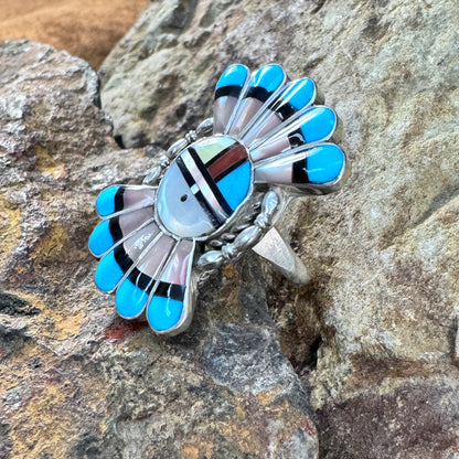 Zuni Sunface Ring by Verdel Nehi - Size 6