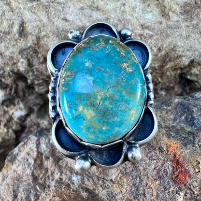 Royston Turquoise Ring  - Size 7 1/2 Adj