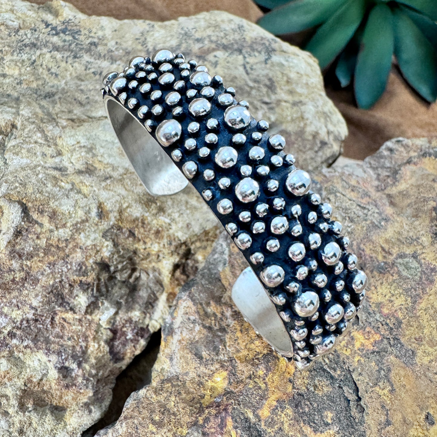 Million Drops Sterling Silver Cuff Bracelet by Ray Coriz