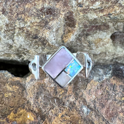 David Rosales Make Me Blush Inlaid Sterling Silver Ring