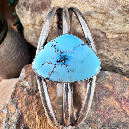 Golden Hill Turquoise Sterling Silver Bracelet by Will Denetdale