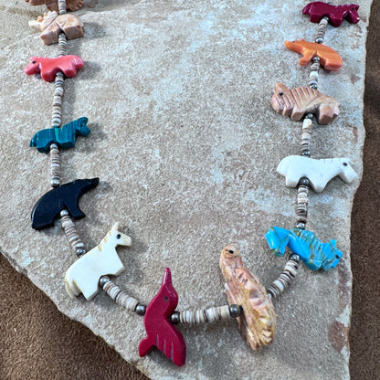 Zuni Multi-Animal Fetish Necklace by Mary Jackson