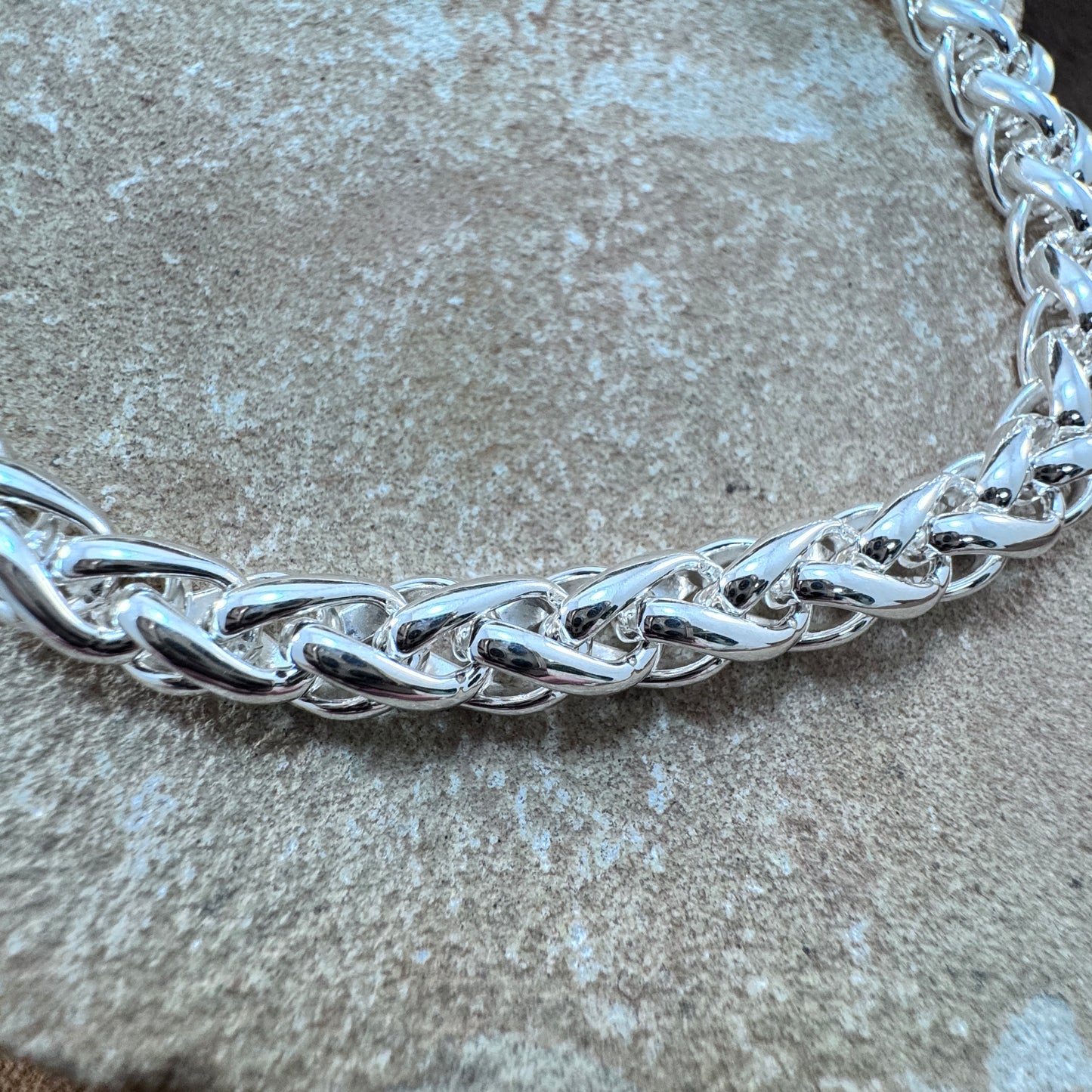 Single Strand Sterling Silver Link Chain Necklace by Artie Yellowhorse - Large