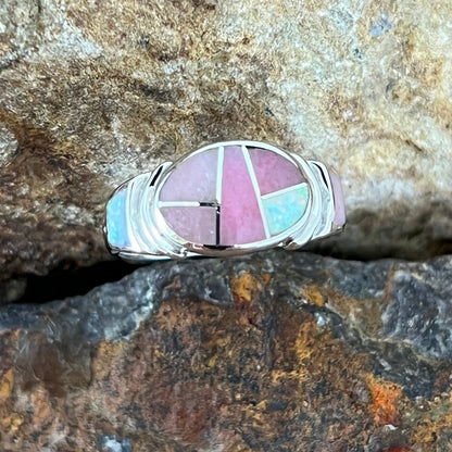 David Rosales Make Me Blush Inlaid Sterling Silver Ring