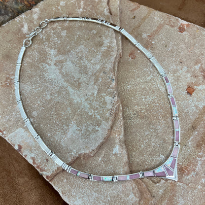 David Rosales Make Me Blush Inlay Sterling Silver Necklace