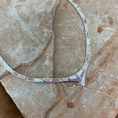 David Rosales Make Me Blush Inlay Sterling Silver Necklace