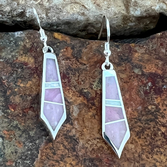 David Rosales Make Me Blush Inlaid Sterling Silver Earrings