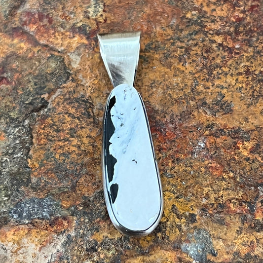 White Buffalo Sterling Silver Pendant by Fred Guerro