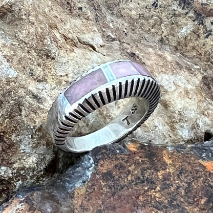 David Rosales Make Me Blush Inlaid Sterling Silver Ring