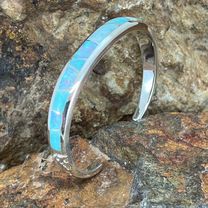 David Rosales Amazing Light Inlaid Sterling Silver Bracelet