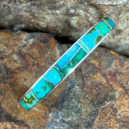 David Rosales Sonoran Gold Inlaid Sterling Silver Bracelet