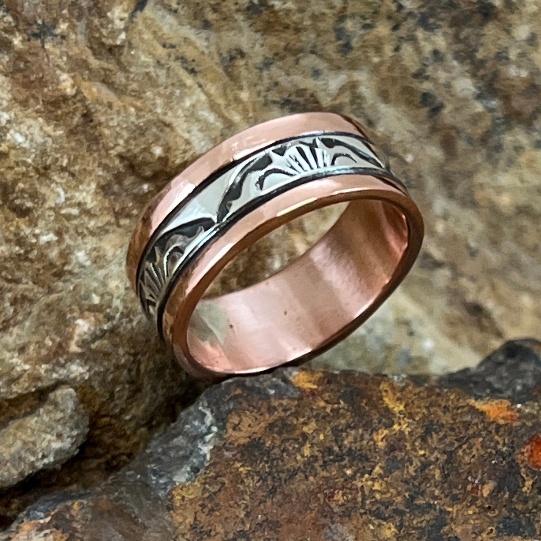 Silver Spinner Ring with Copper | Barbara Kay Jewelry