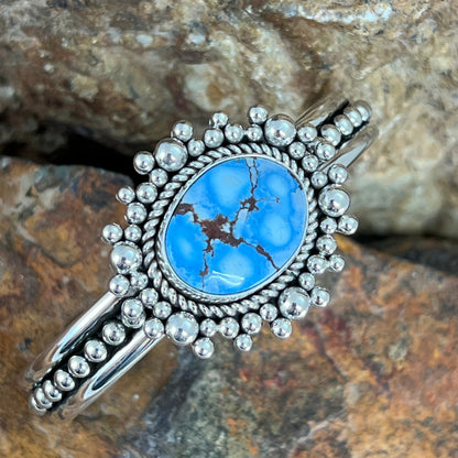 Golden Hill Turquoise Sterling Silver Bracelet by Artie Yellowhorse