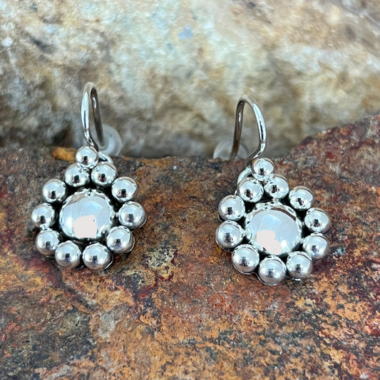 Traditional Sterling Silver Earrings by Artie Yellowhorse