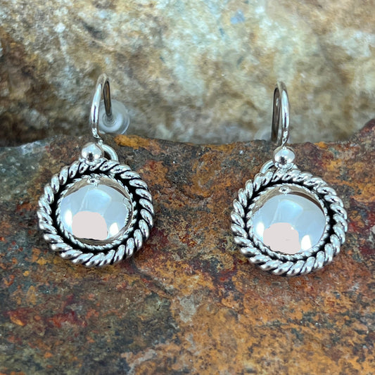 Traditional Sterling Silver Earrings by Artie Yellowhorse