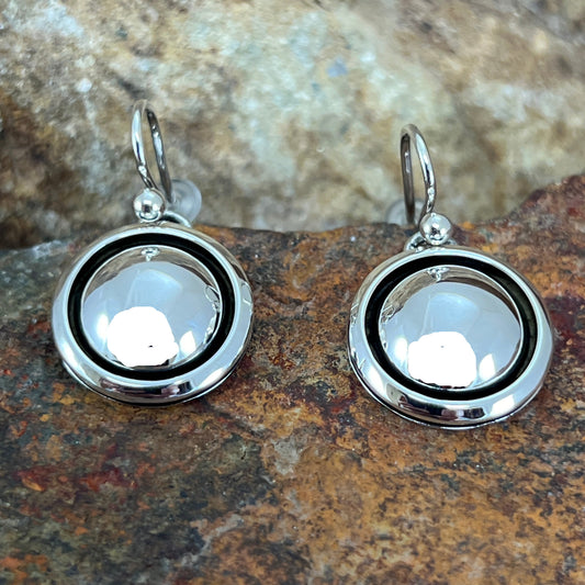 Traditional Sterling Silver Earrings by Artie Yellowhorse