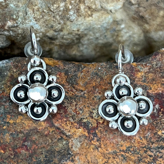 Traditional Sterling Silver Earrings by Artie Yellowhorse