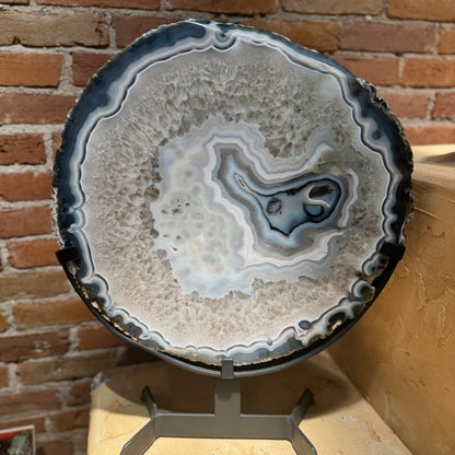 Brazilian Geode Agate on base