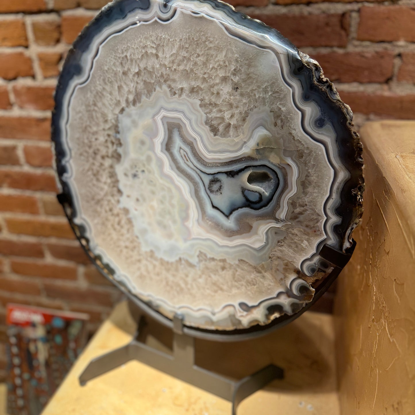 Brazilian Geode Agate on base