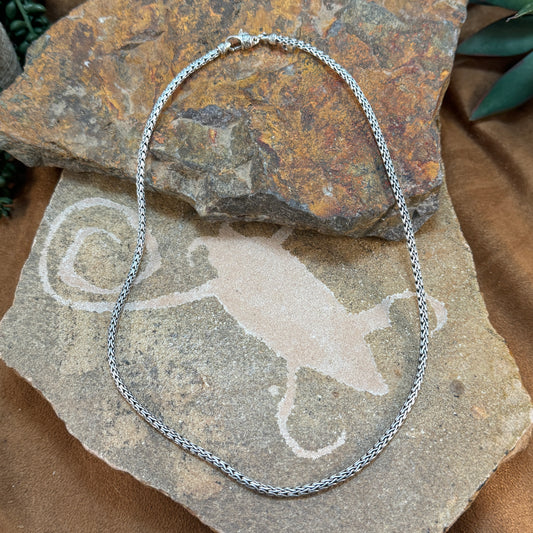 Keith Jack Sterling Silver Dragon Weave Round Chain