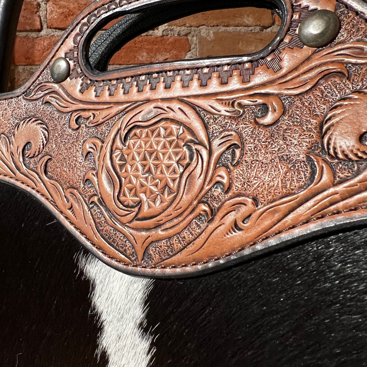 Hand Tooled 'Pathway to the Stars' Leather Purse by Stephen Vaughn Leatherworks