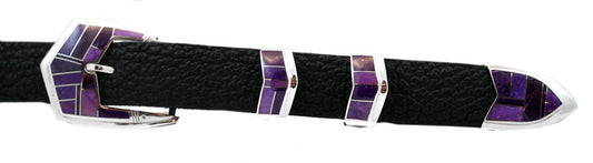 David Rosales Plum Crazy Inlaid 1" Ranger Belt Buckle