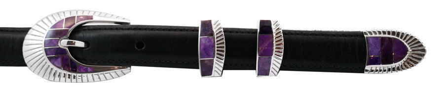 David Rosales Plum Crazy 3/4" Inlaid Ranger Belt Buckle