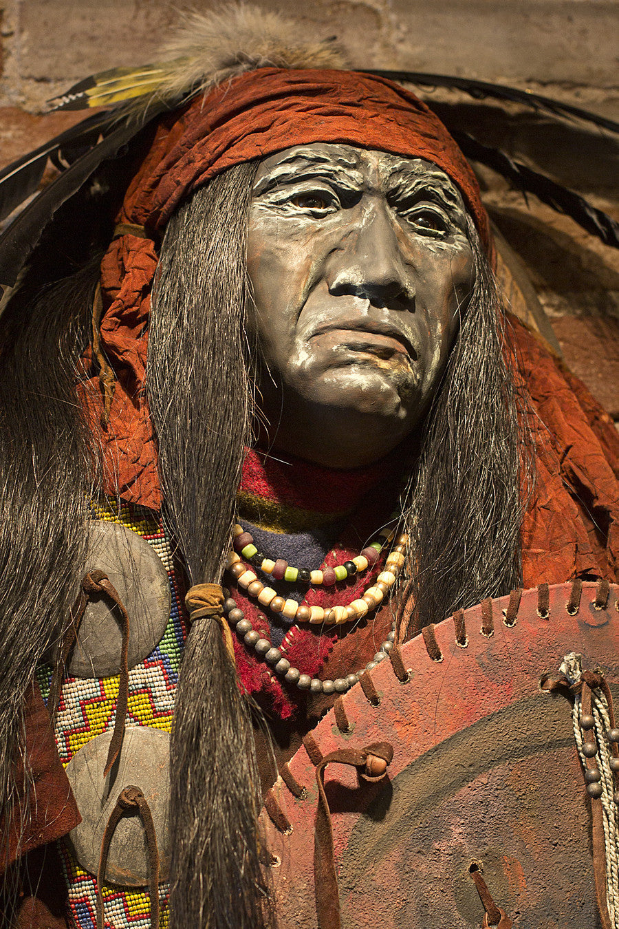 Curley Head Native American Style Spirit Mask by Cindy Jo Popejoy