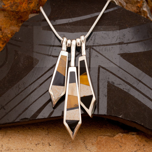 David Rosales Kayenta Inlaid Sterling Silver Necklace