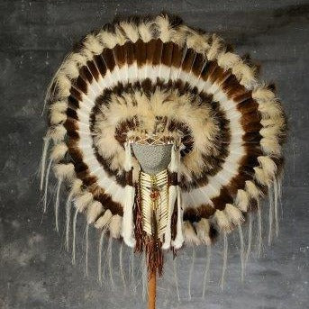 Desert Brown Headdress by Navajo Artists