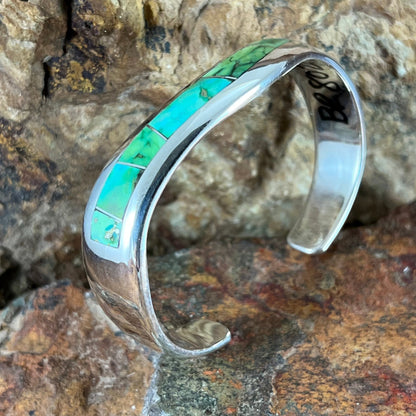 David Rosales Sonoran Gold Inlaid Sterling Silver Bracelet