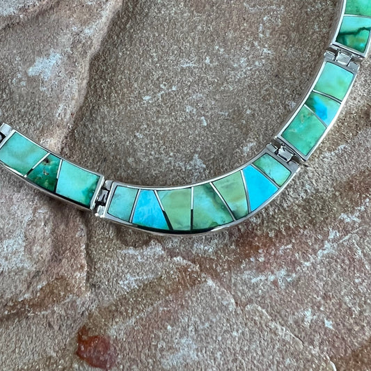 David Rosales Sonoran Gold Inlay Sterling Silver Necklace