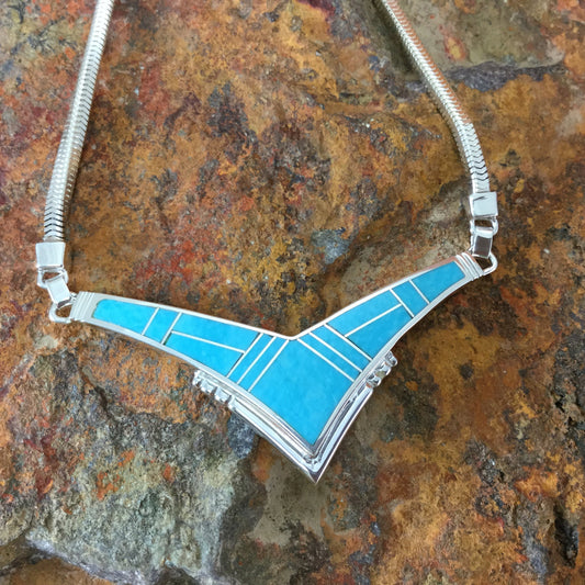 David Rosales Arizona Blue Sterling Silver Necklace