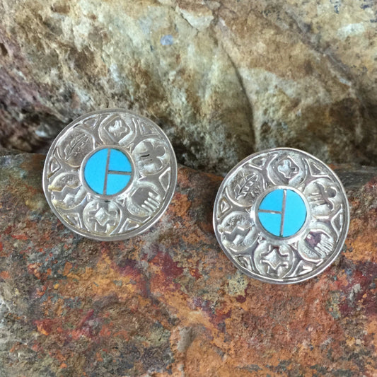 David Rosales Arizona Blue Sterling Silver Earrings