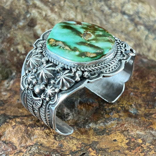 Royston Turquoise Sterling Silver Cuff Bracelet by Ray Piasso